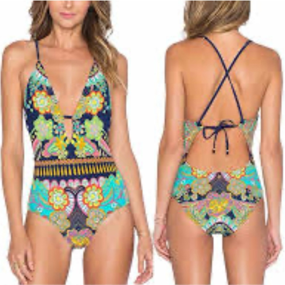 Floral Multicolor Utopia One Piece Swimsuit Nanette Lepore